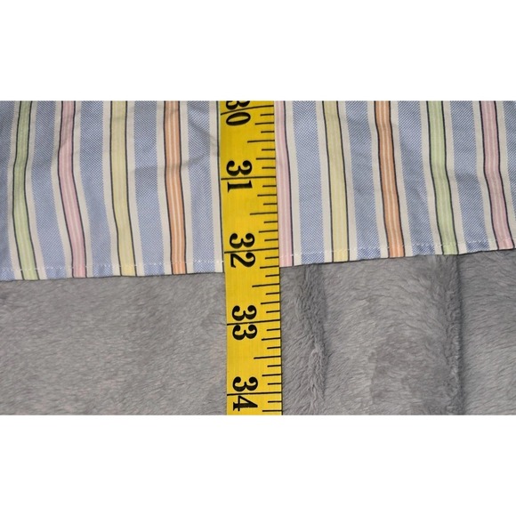Brooks Brothers Striped Button Up Shirt Made In Italy Size Large Egyptian Cotton - Picture 12 of 13